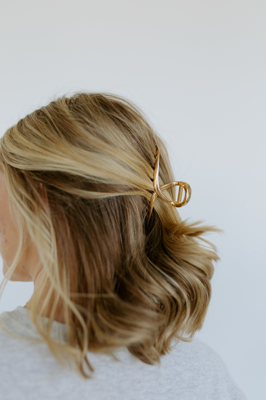 Swirl Claw Clip | Gold