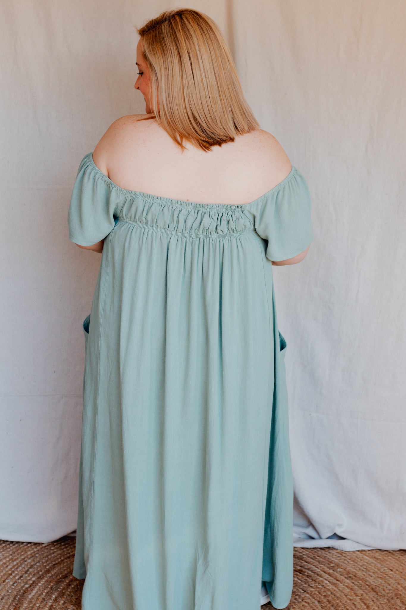 Poly Linen Maxi Dress