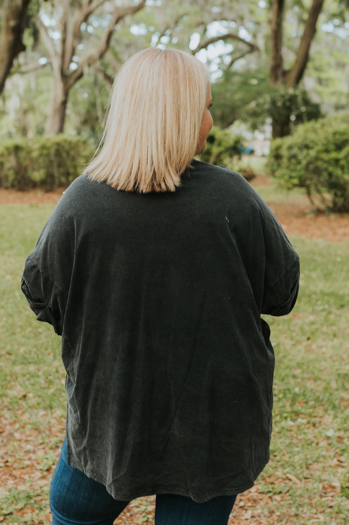 Roll Up Sleeve Studded Tee