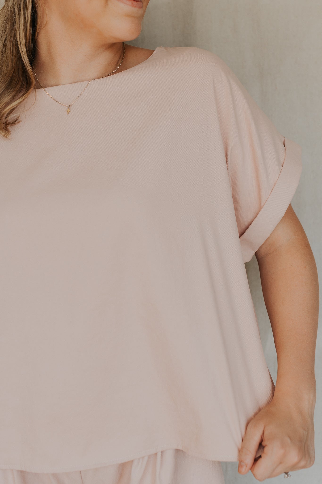 Oversized Top and Shorts Set | Blush