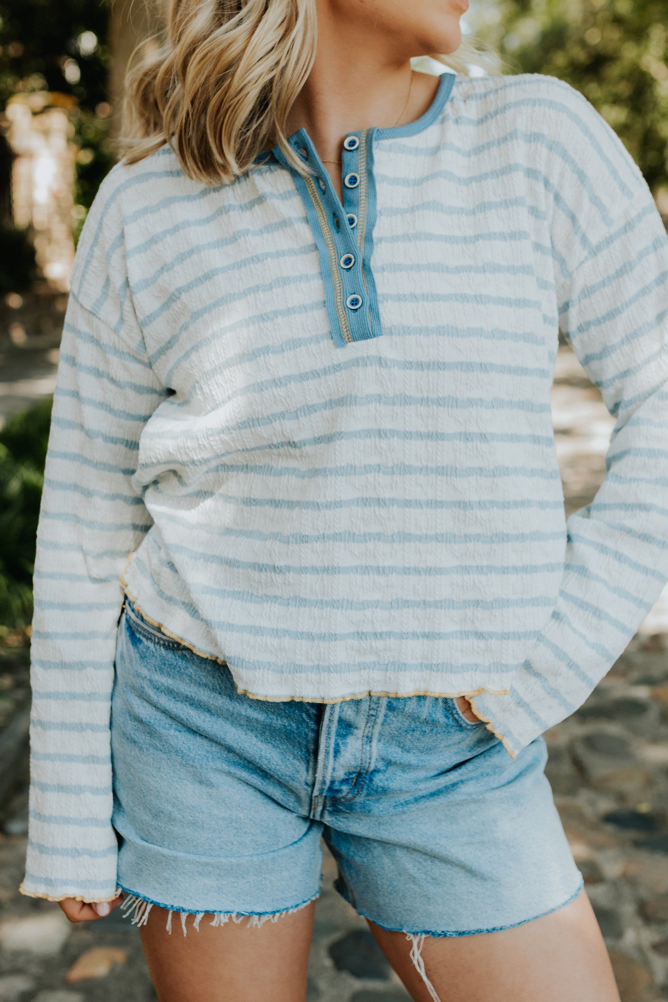 Textured Stripe Top