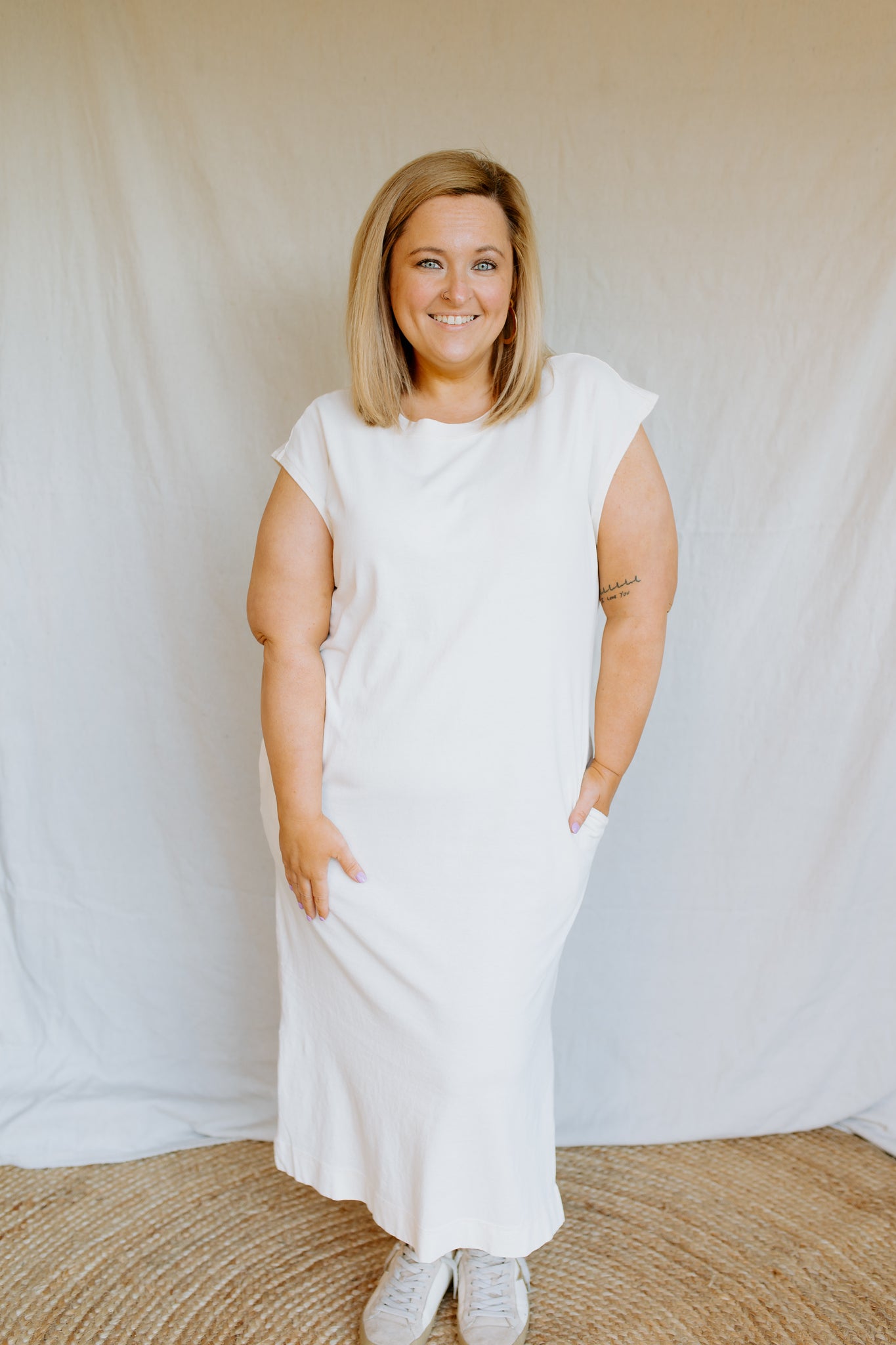 Cotton Knit Dress | Alpaca