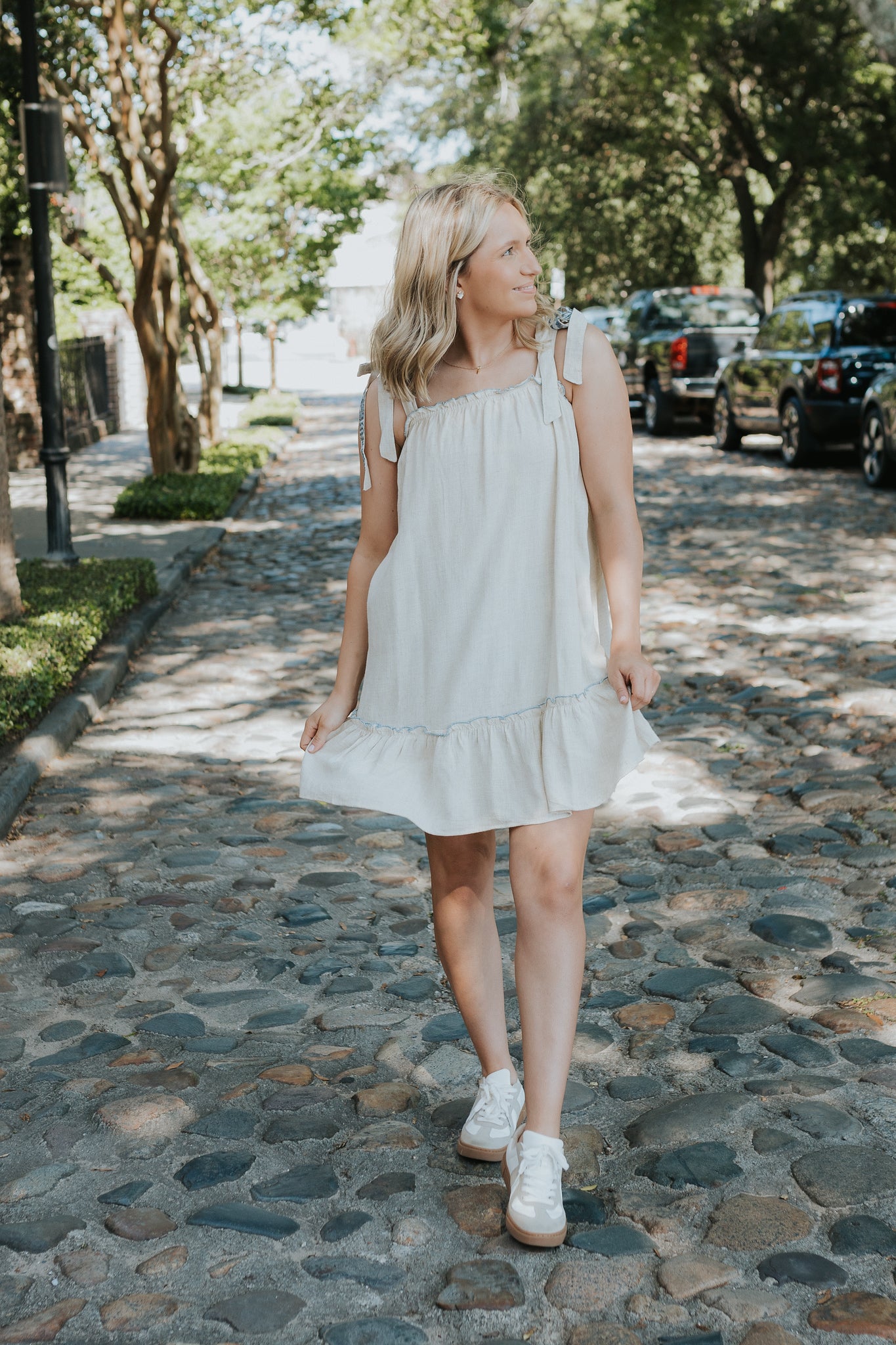 Ruffle Tank Midi Dress