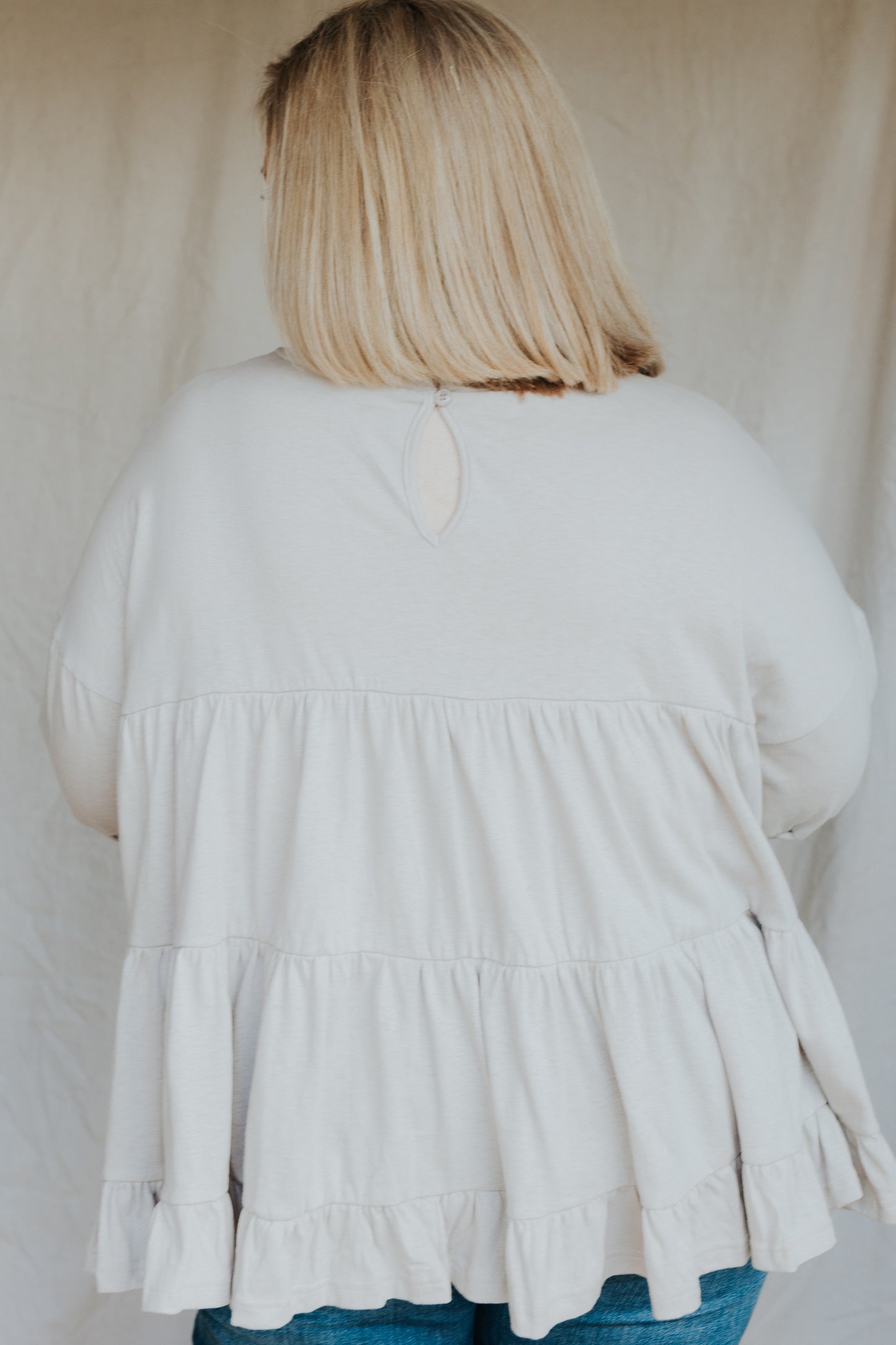 Tiered Ruffle Top | Stone