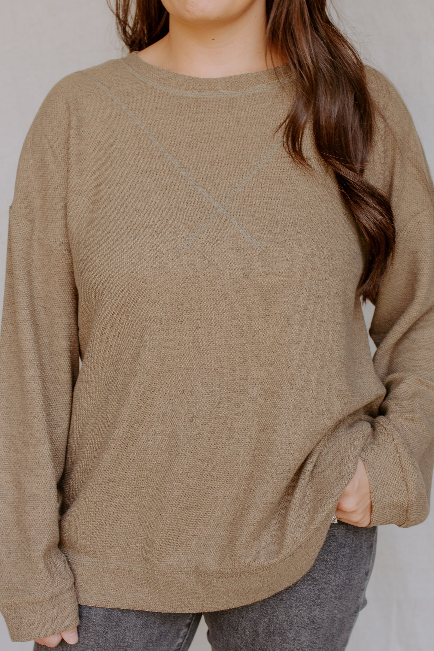 Simple Pullover Top | Olive