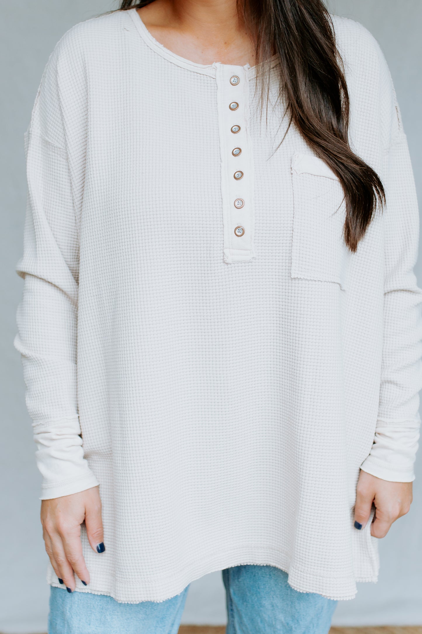 Henley Top | Oatmeal