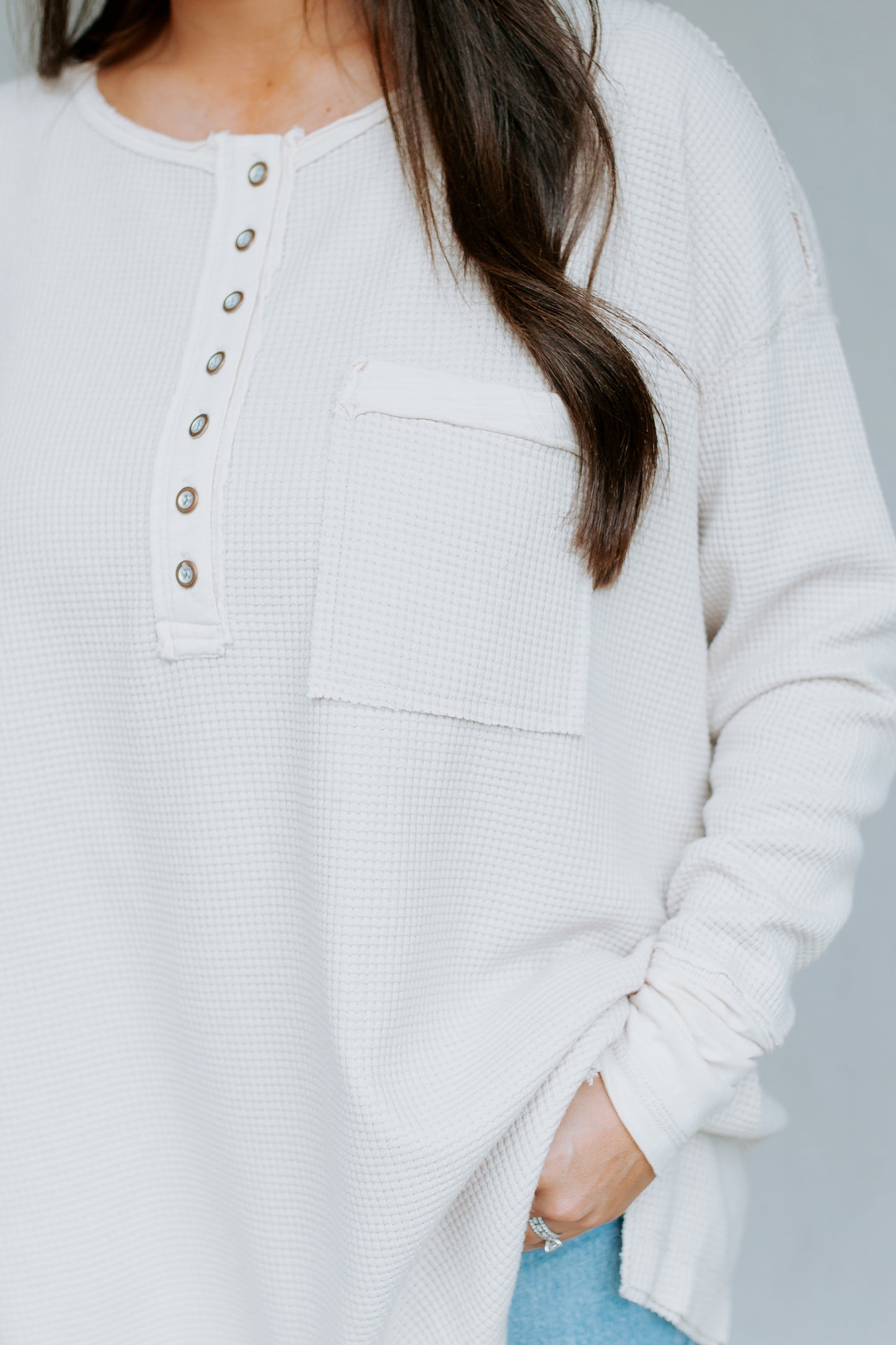 Henley Top | Oatmeal