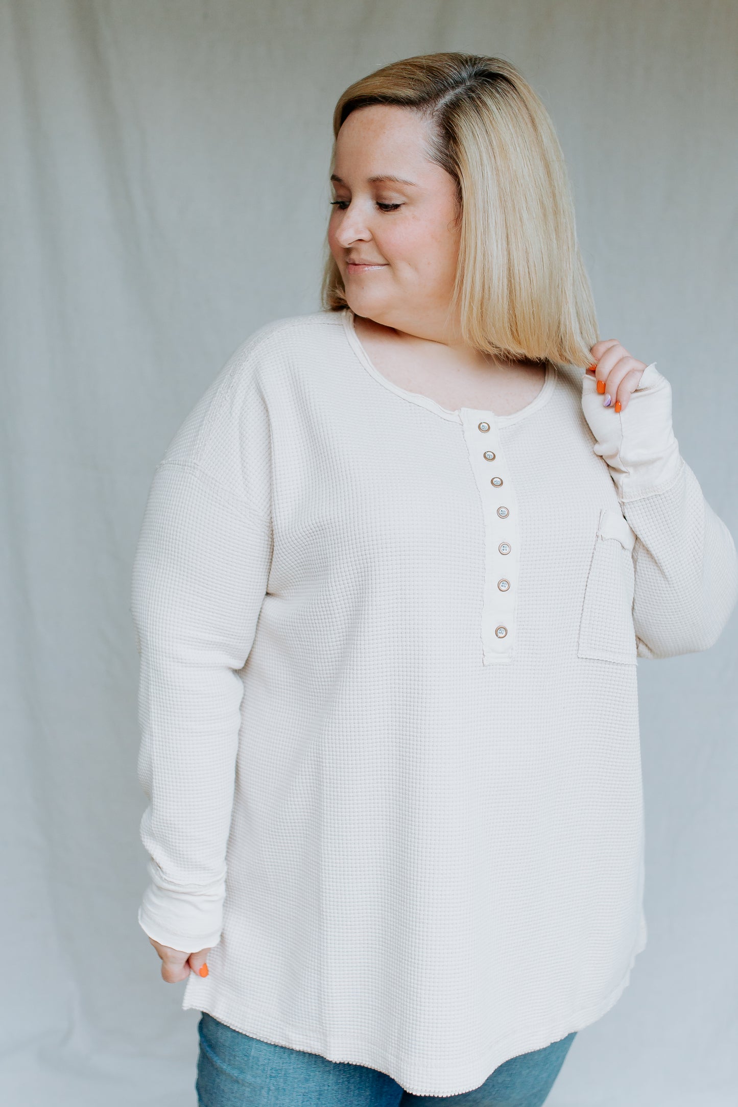 Henley Top | Oatmeal