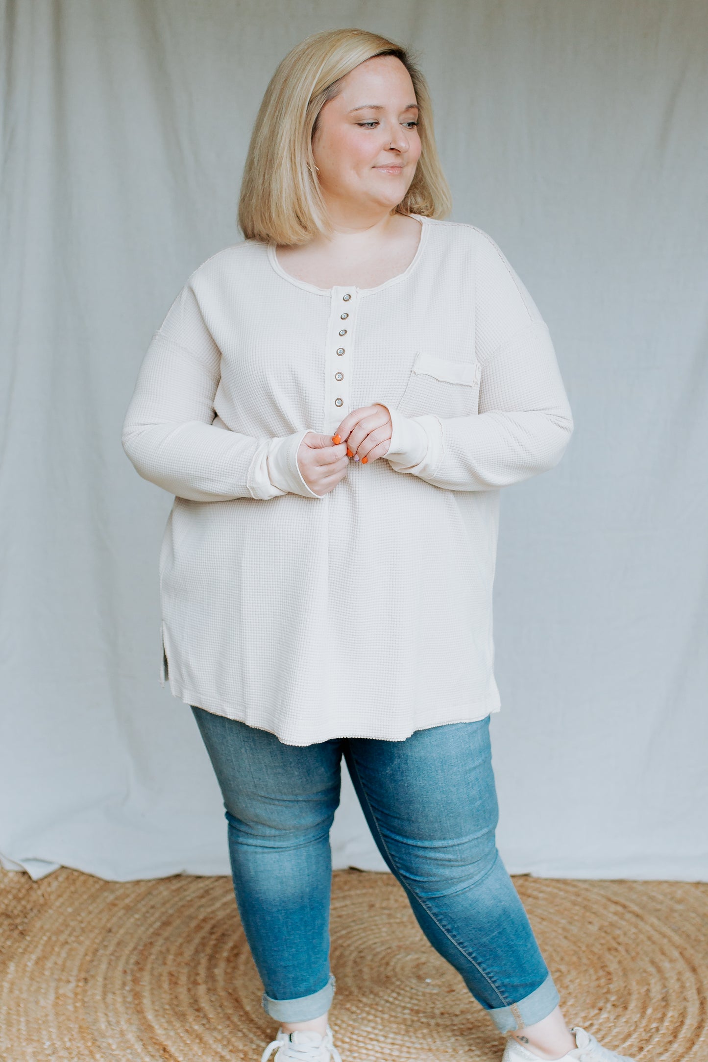 Henley Top | Oatmeal