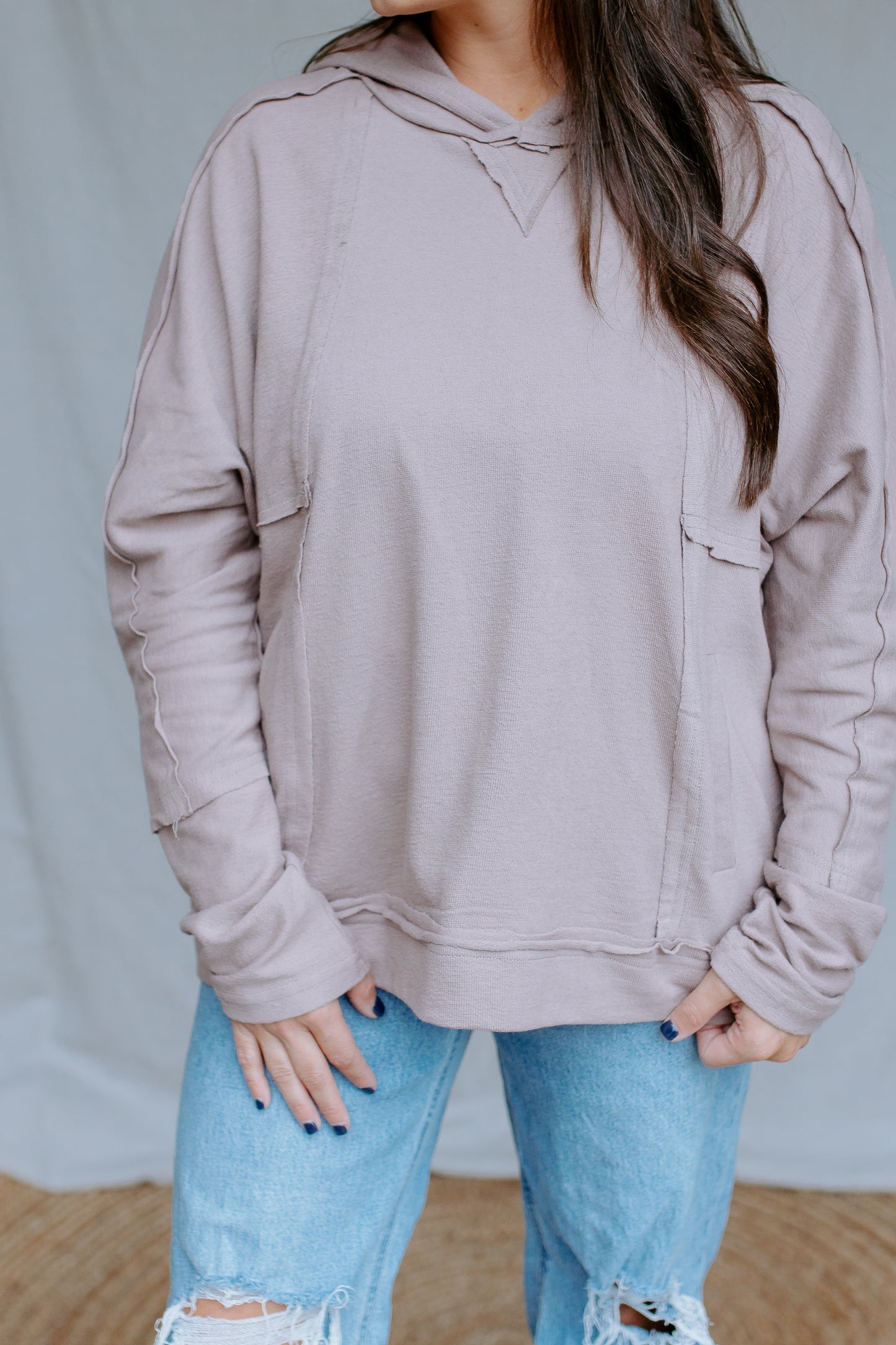 Hoodie Knit Top | Mocha