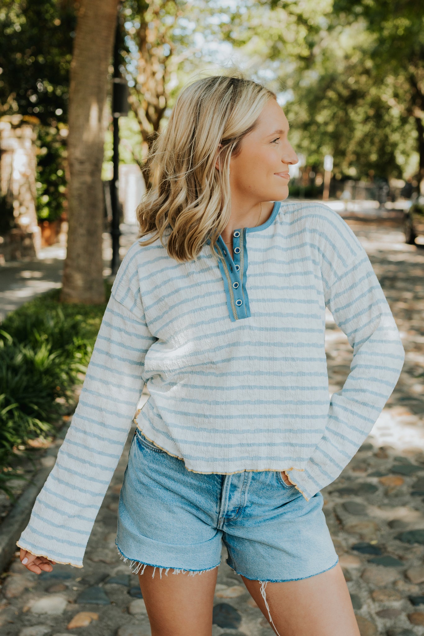 Textured Stripe Top