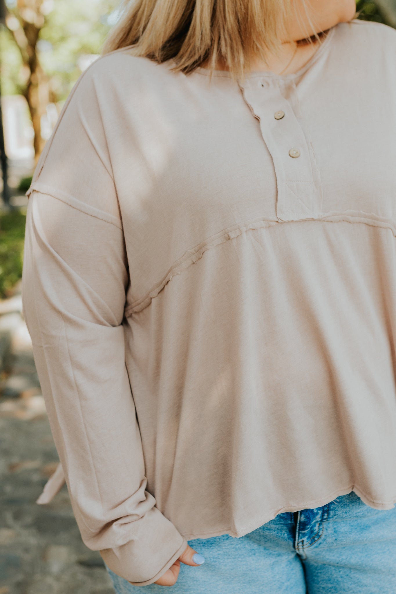 Button Front Top | Mushroom