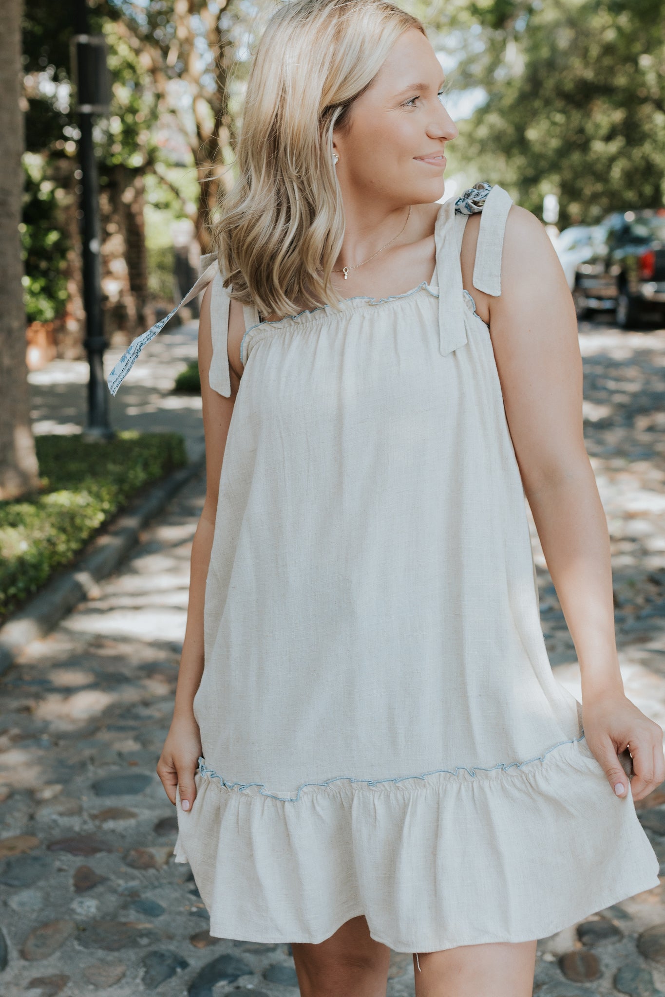 Ruffle Tank Midi Dress