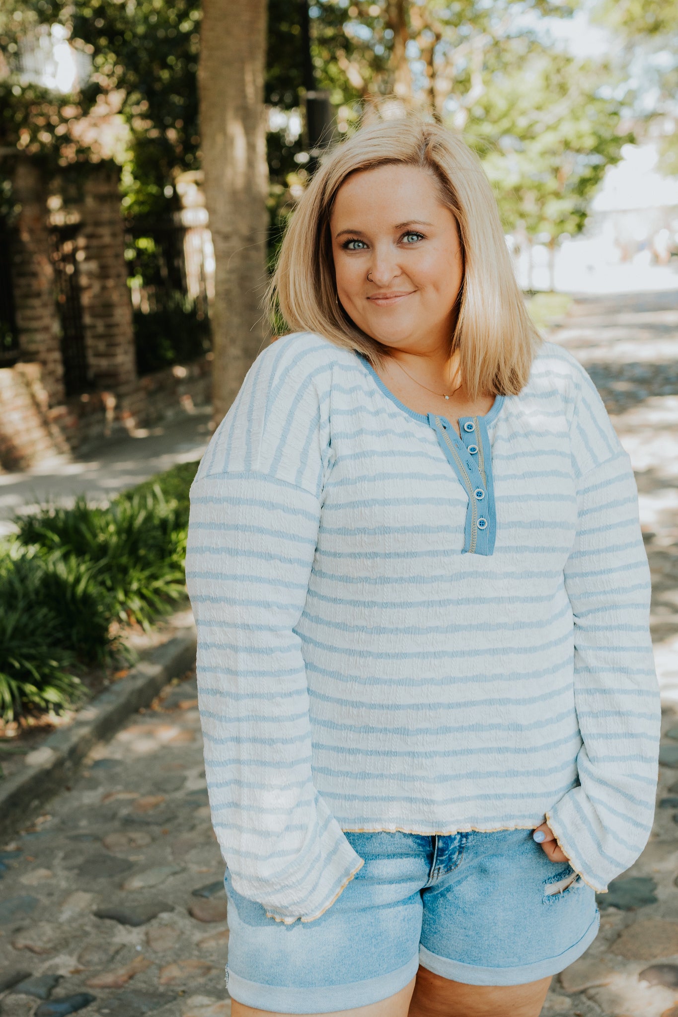 Textured Stripe Top