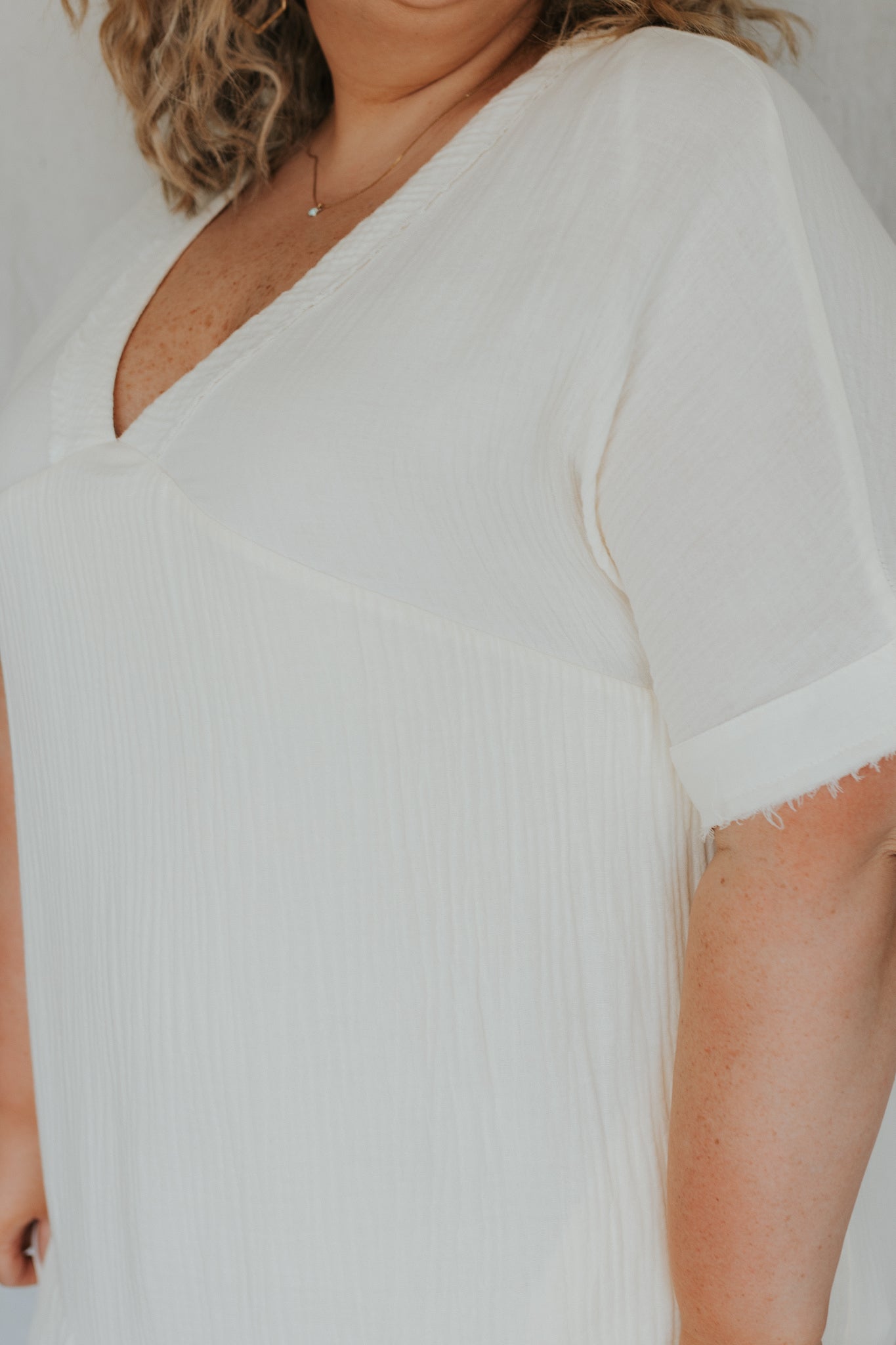 Cotton Woven Dress | Cream/Ivory