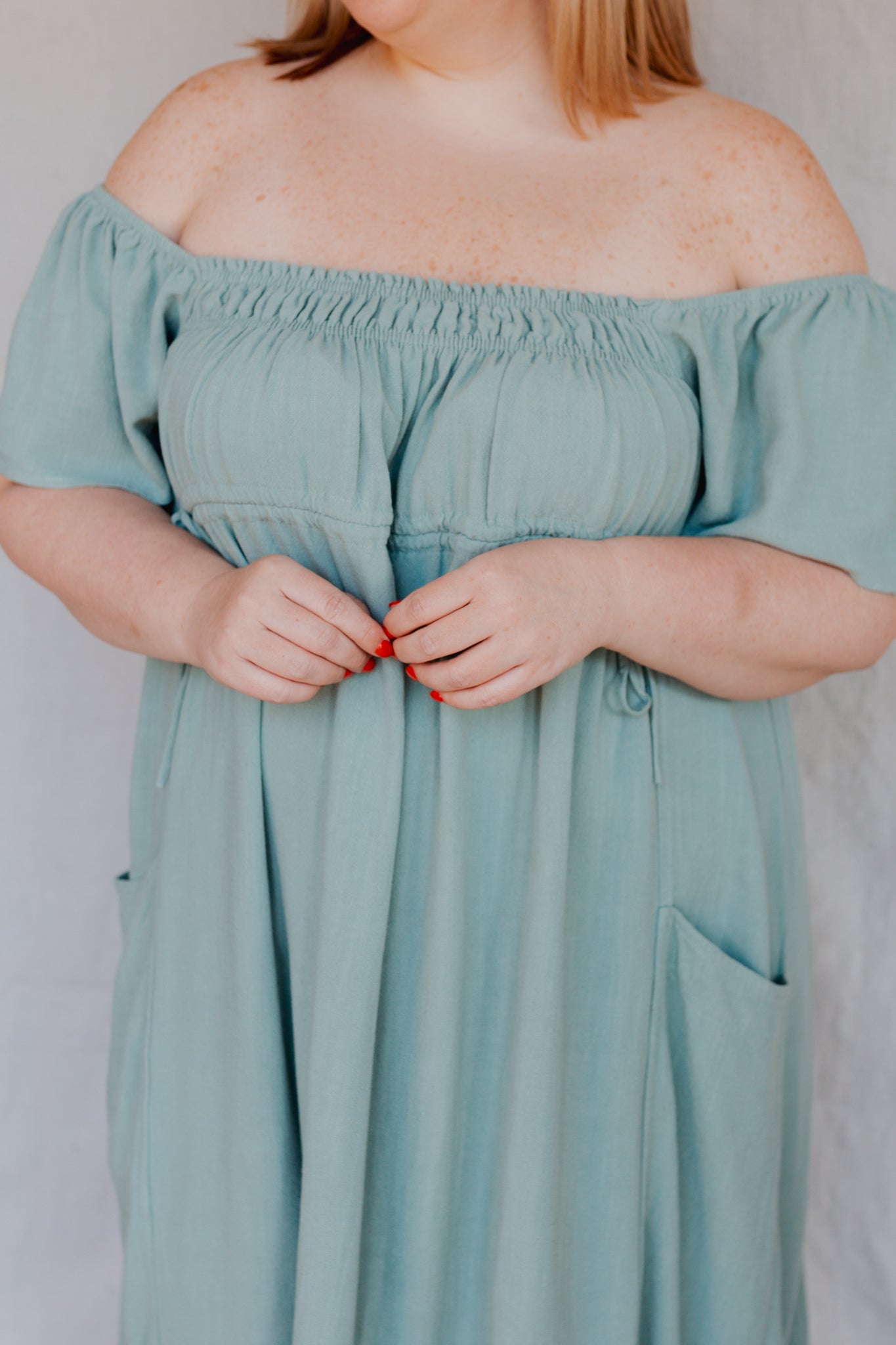 Poly Linen Maxi Dress