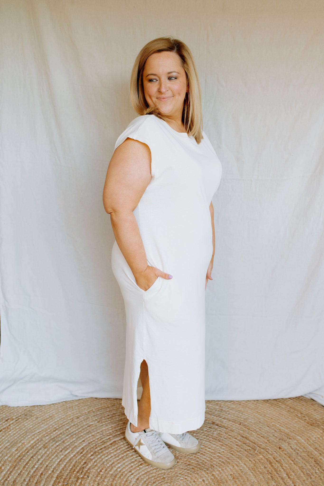 Cotton Knit Dress | Alpaca