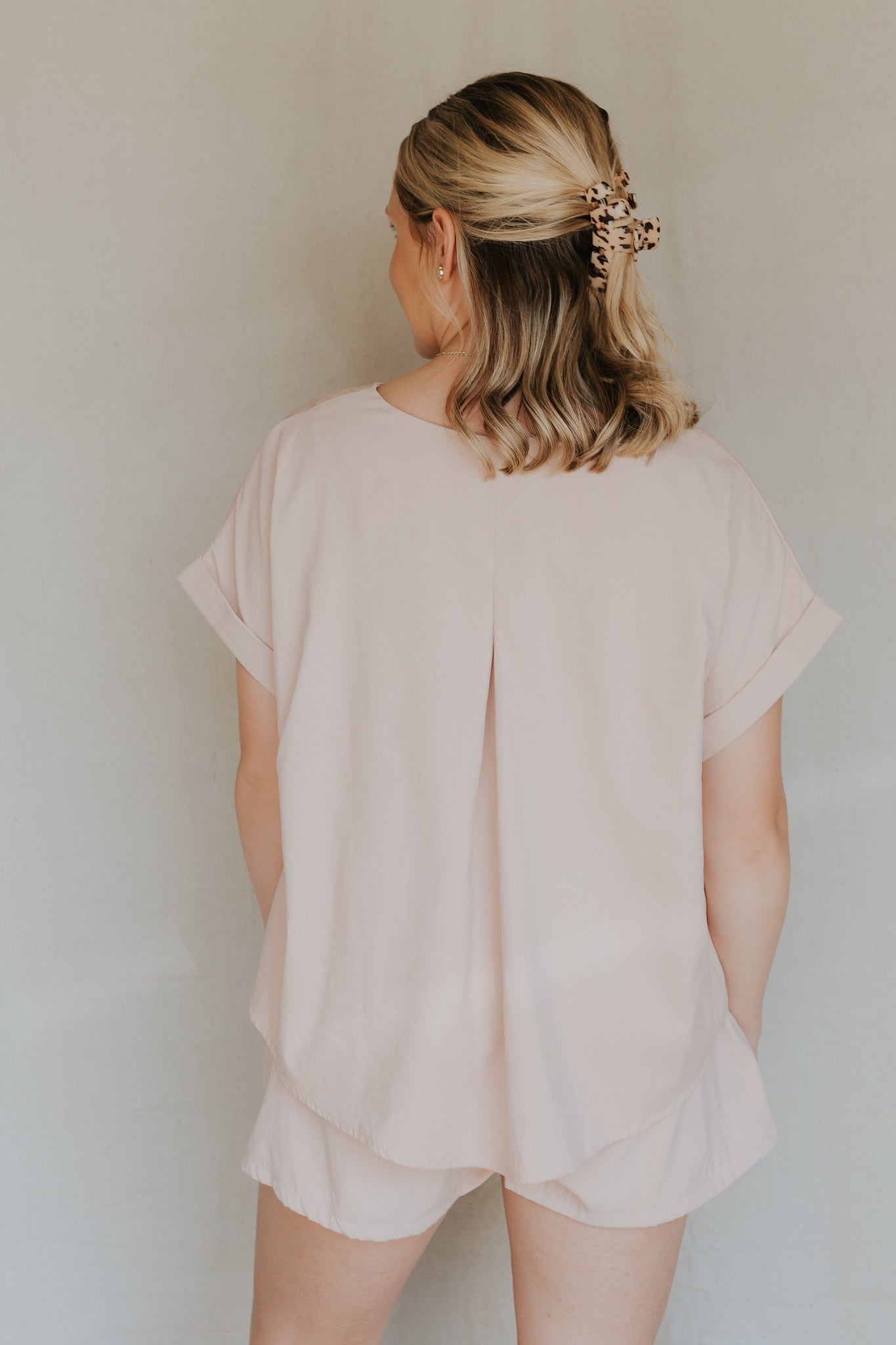 Oversized Top and Shorts Set | Blush