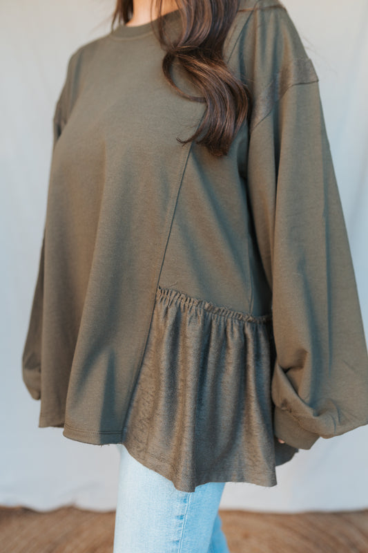 French Terry Top | Olive