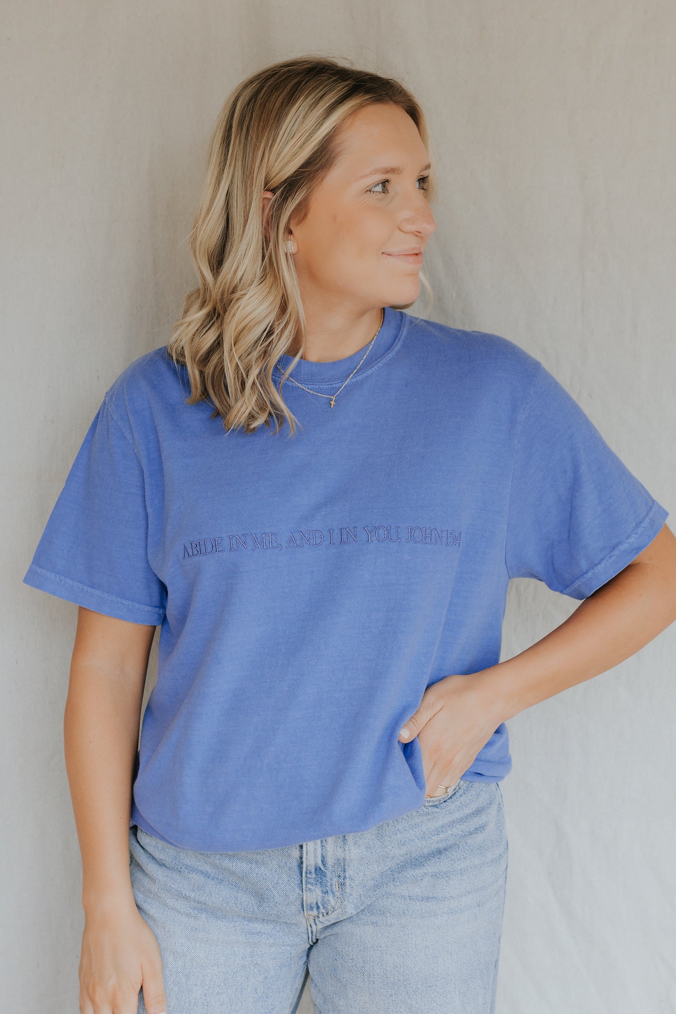 John 15:4 Embroidered Tee