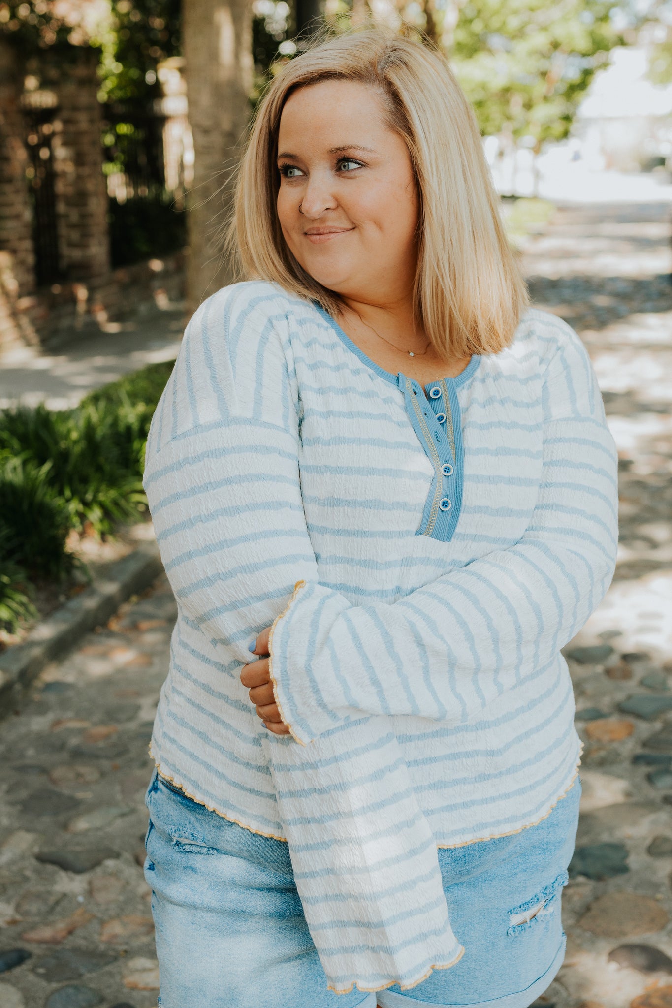 Textured Stripe Top