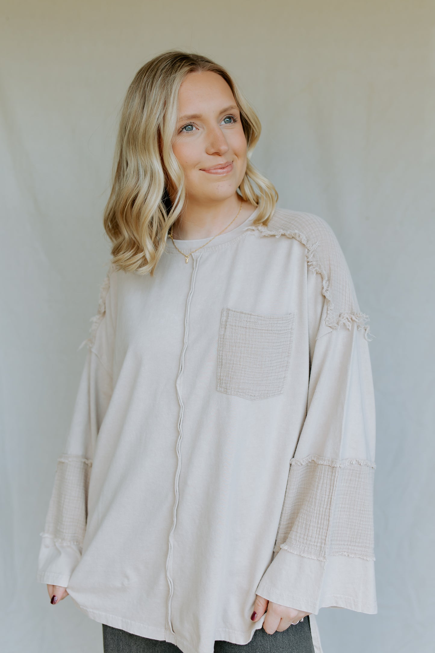 Waffle Block Top | Tan