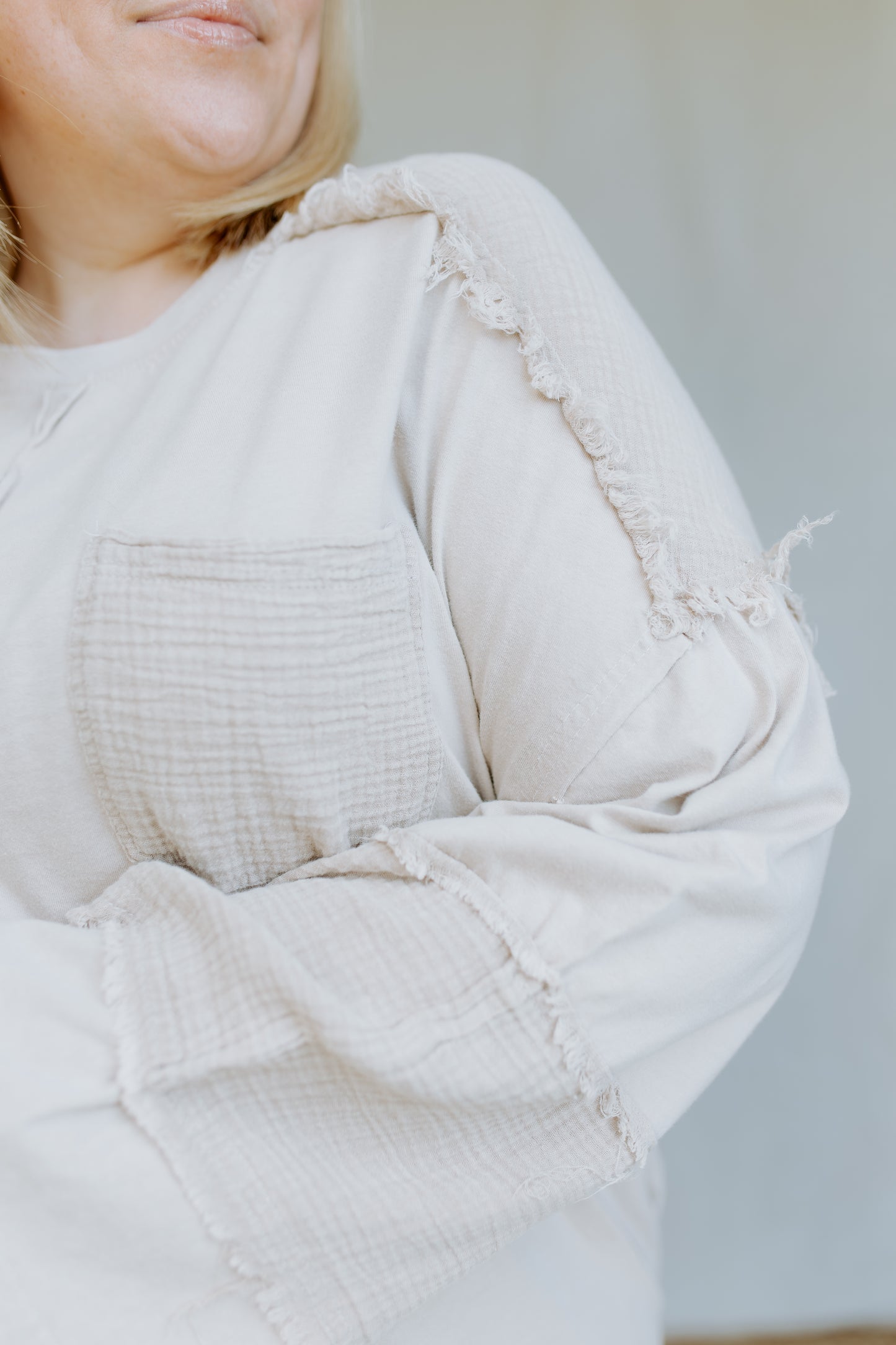 Waffle Block Top | Tan