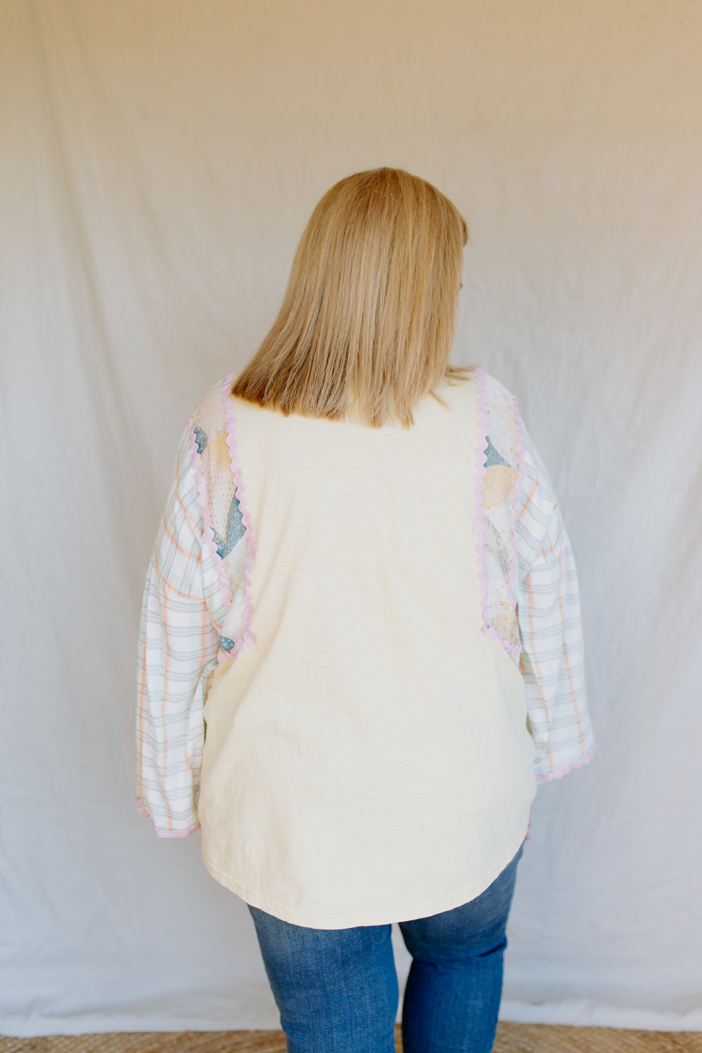 Print Mix Washed Top | Dijon