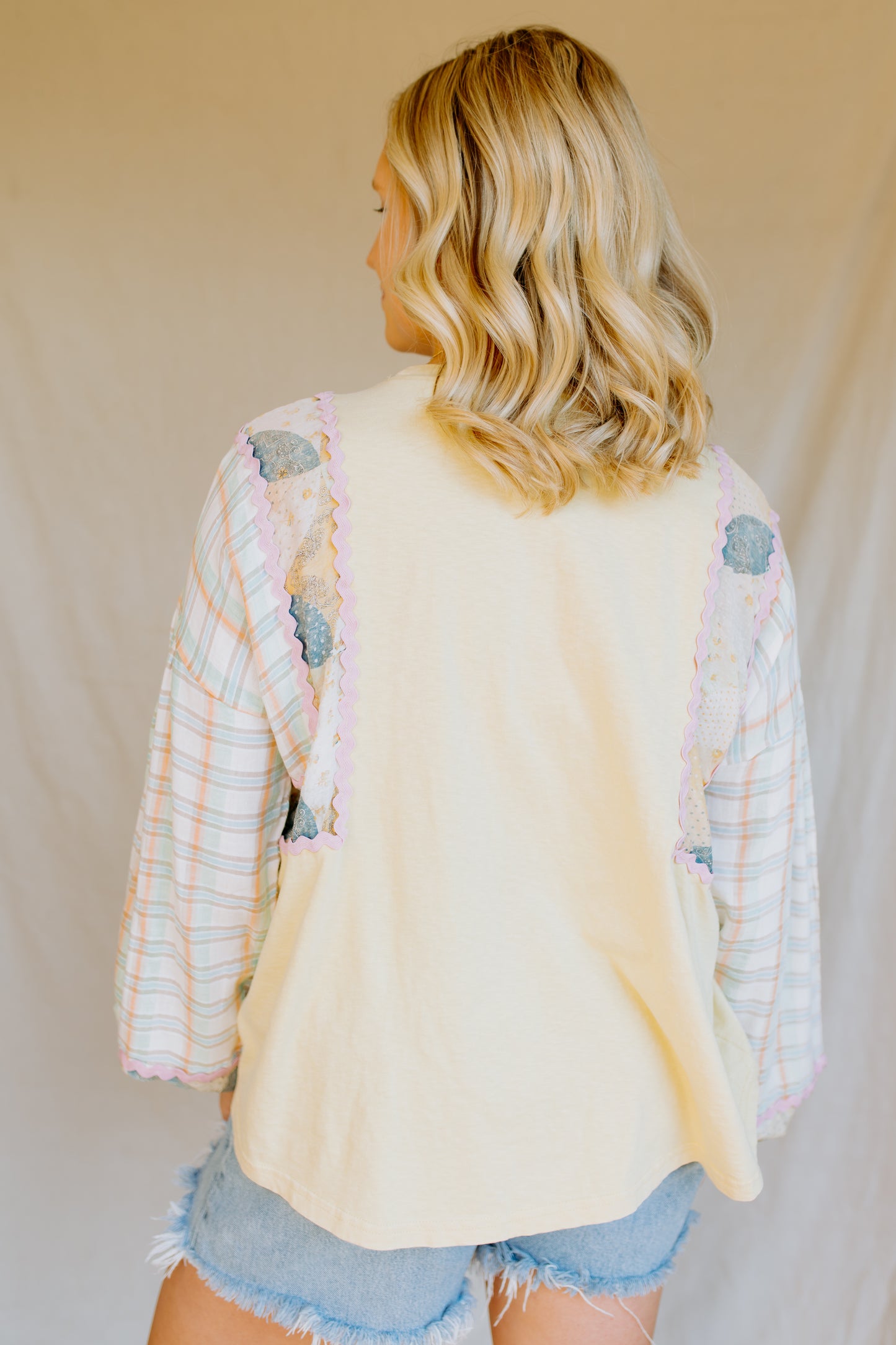 Print Mix Washed Top | Dijon