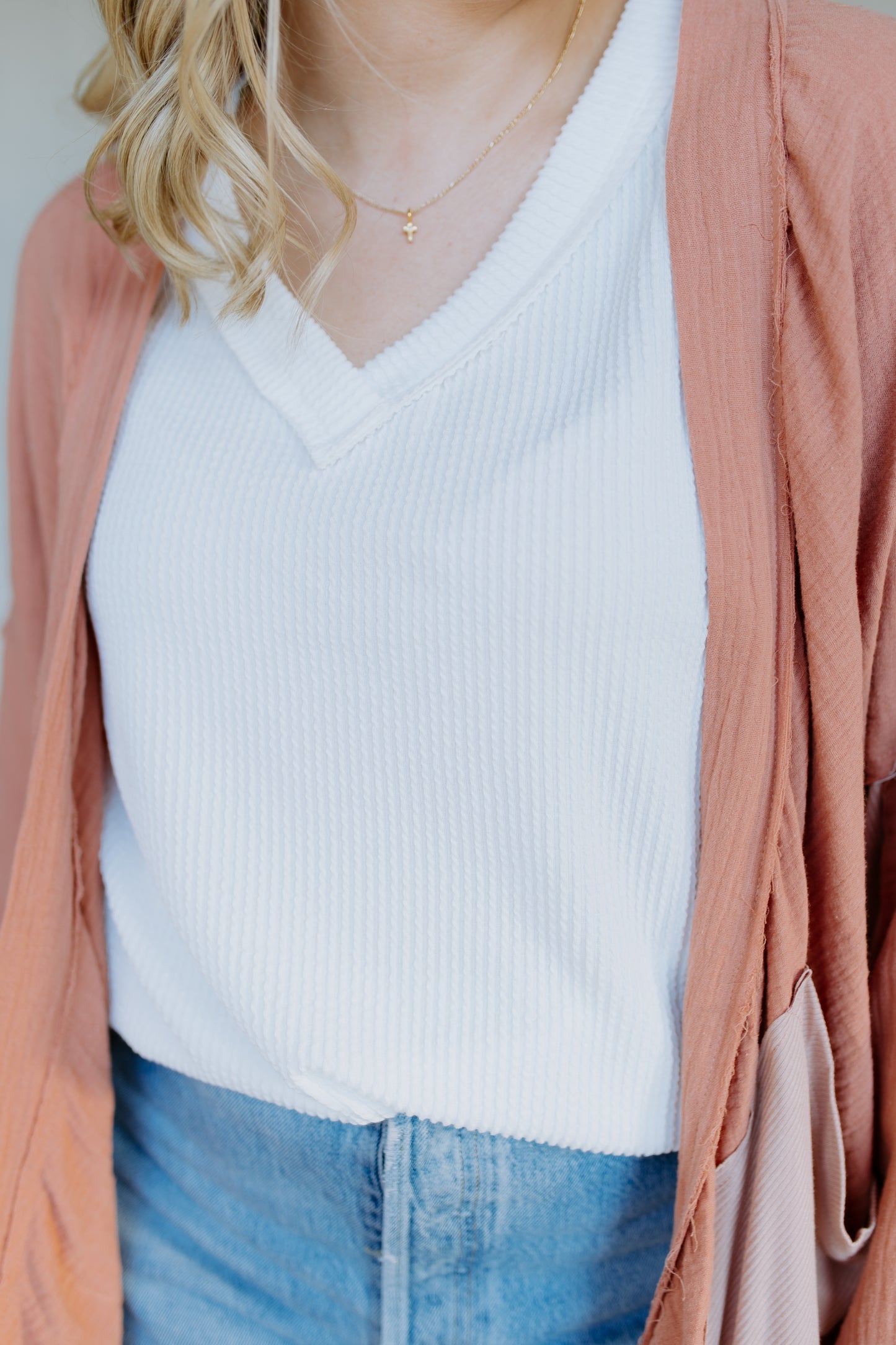Open Front Cardigan | Clay