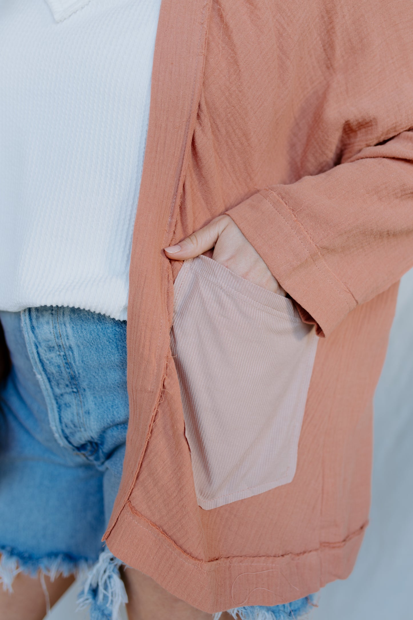 Open Front Cardigan | Clay