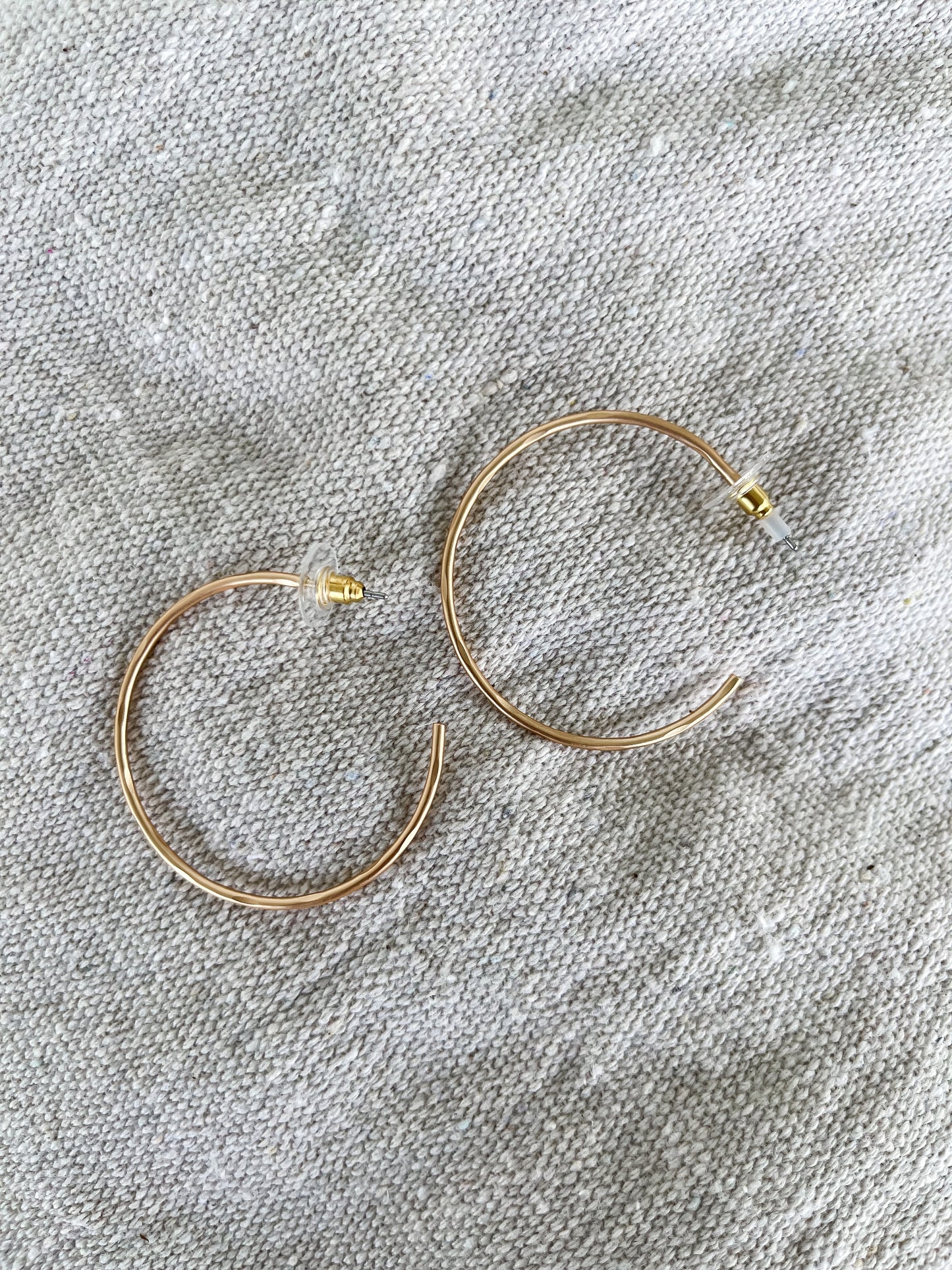 Thin Hammered Hoops