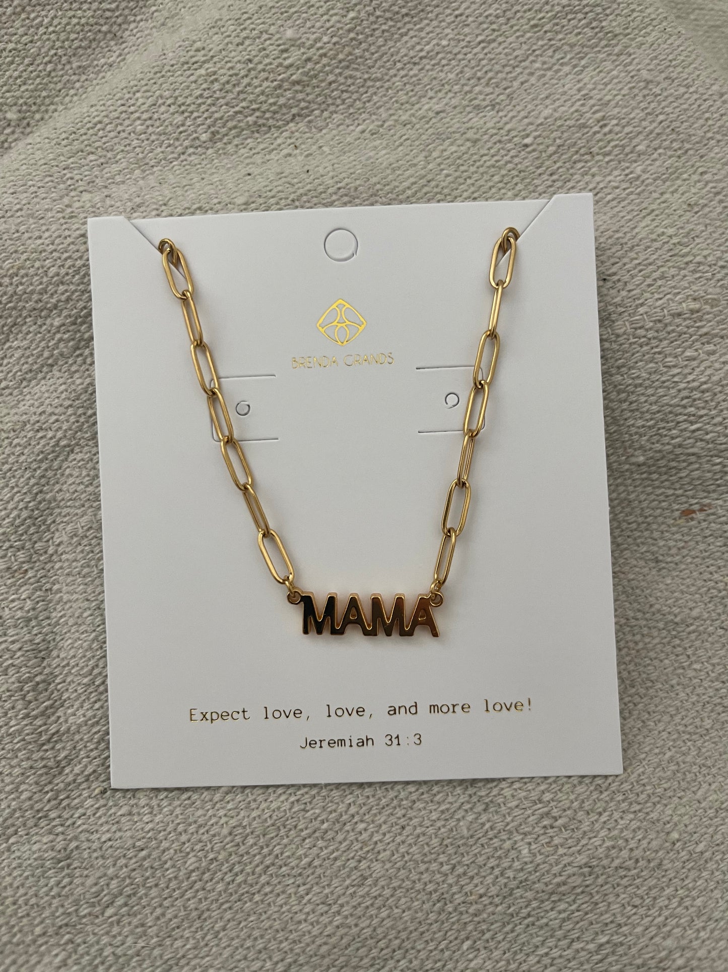 MAMA Paperclip Necklace