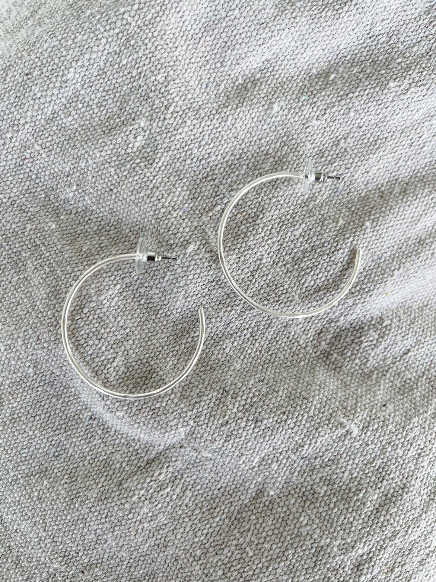 Thin Hammered Hoops